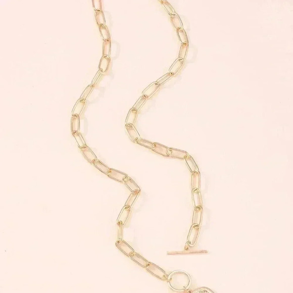 Yellow Gold Women's Round Charm Necklace - Picture 3 of 6